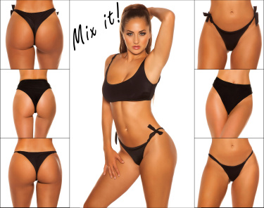 Mix it!!! bikini top met verstelbare bandjes zwart